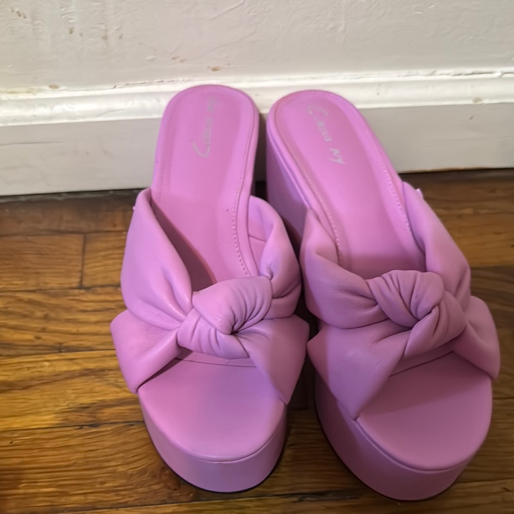 Circus by Sam Edelman Pink Bow Platform Sandals